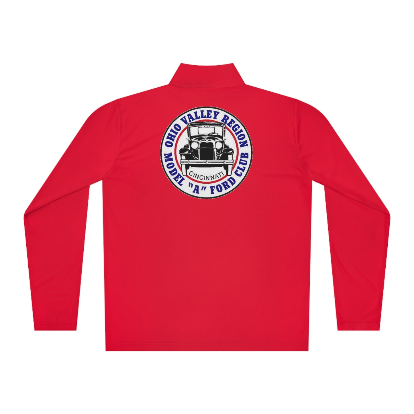 Ohio Valley Region Model A Ford Club (front and back logo) Unisex Quarter-Zip Pullover