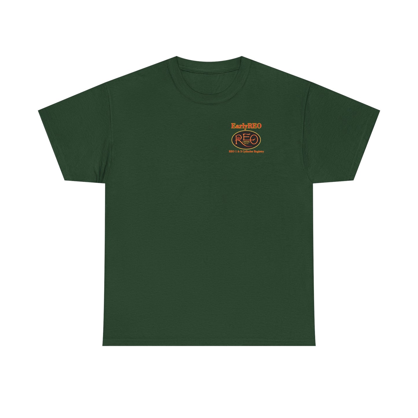 EarlyREO and REO 1 & 2 Cylinder Registry Logo Tee — Chest and Back Logos