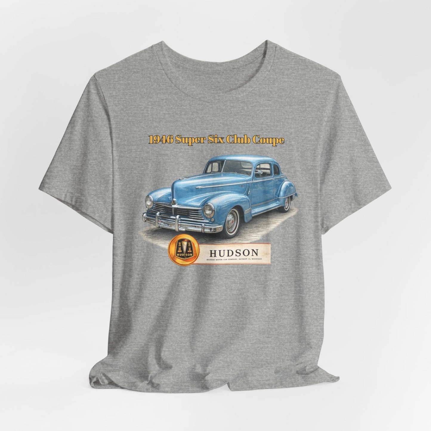 1946 Hudson Super Six Club Coupe T-Shirt – Classic Vintage Car Tee (DE)