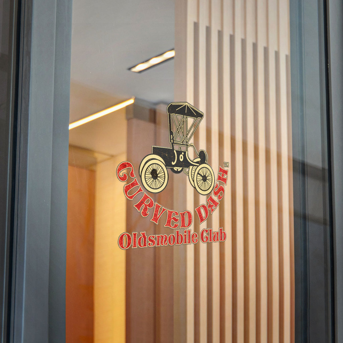 Curved Dash Oldsmobile Club Sticker — Large Stickers that are Great for Trailers!