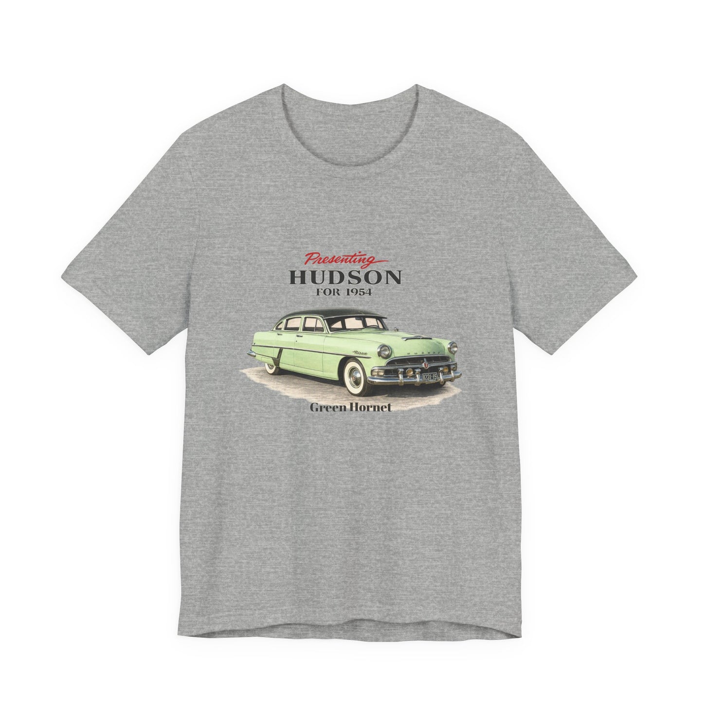 1954 Hudson Hornet Vintage Car Tee — Green Classic Automobile Graphic T-Shirt (RonR)