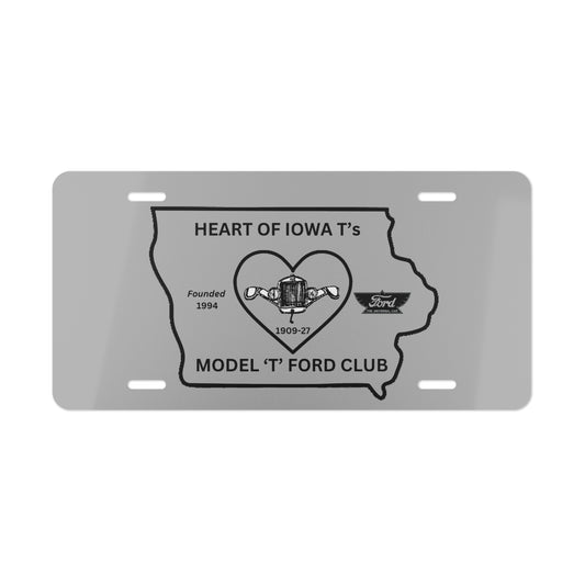 Heart of Iowa T's Vanity Plate - Unique Car Accessory