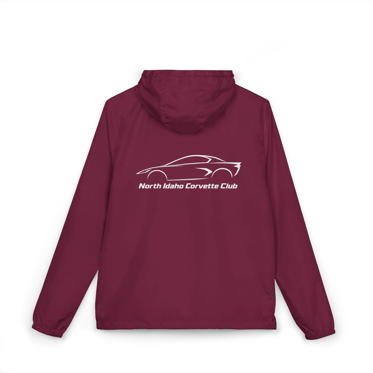 North Idaho Corvette Club Jacket — Unisex Full-Zip Windbreaker Jacket with Front and Back Logos