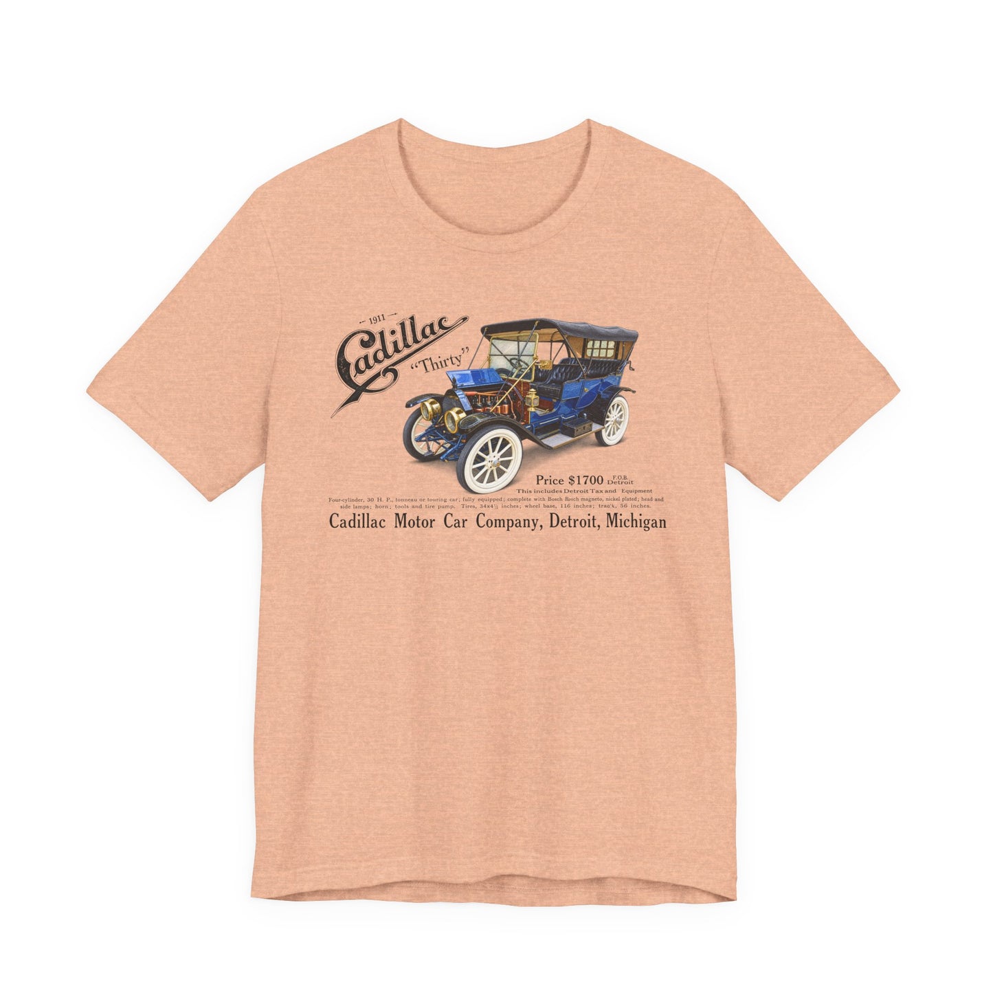1911 Cadillac Vintage Car Tee – Classic Antique Automobile Graphic Shirt