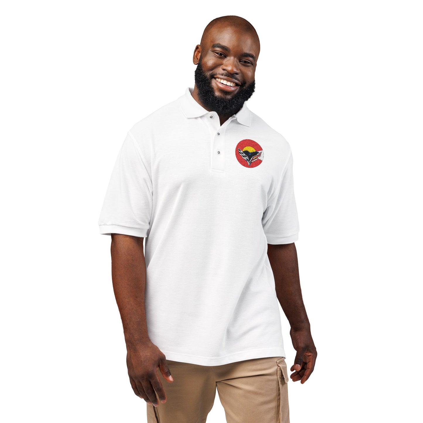 Central Colorado Corvette Club Embroidered Polo Shirt — Classic Golf Polo