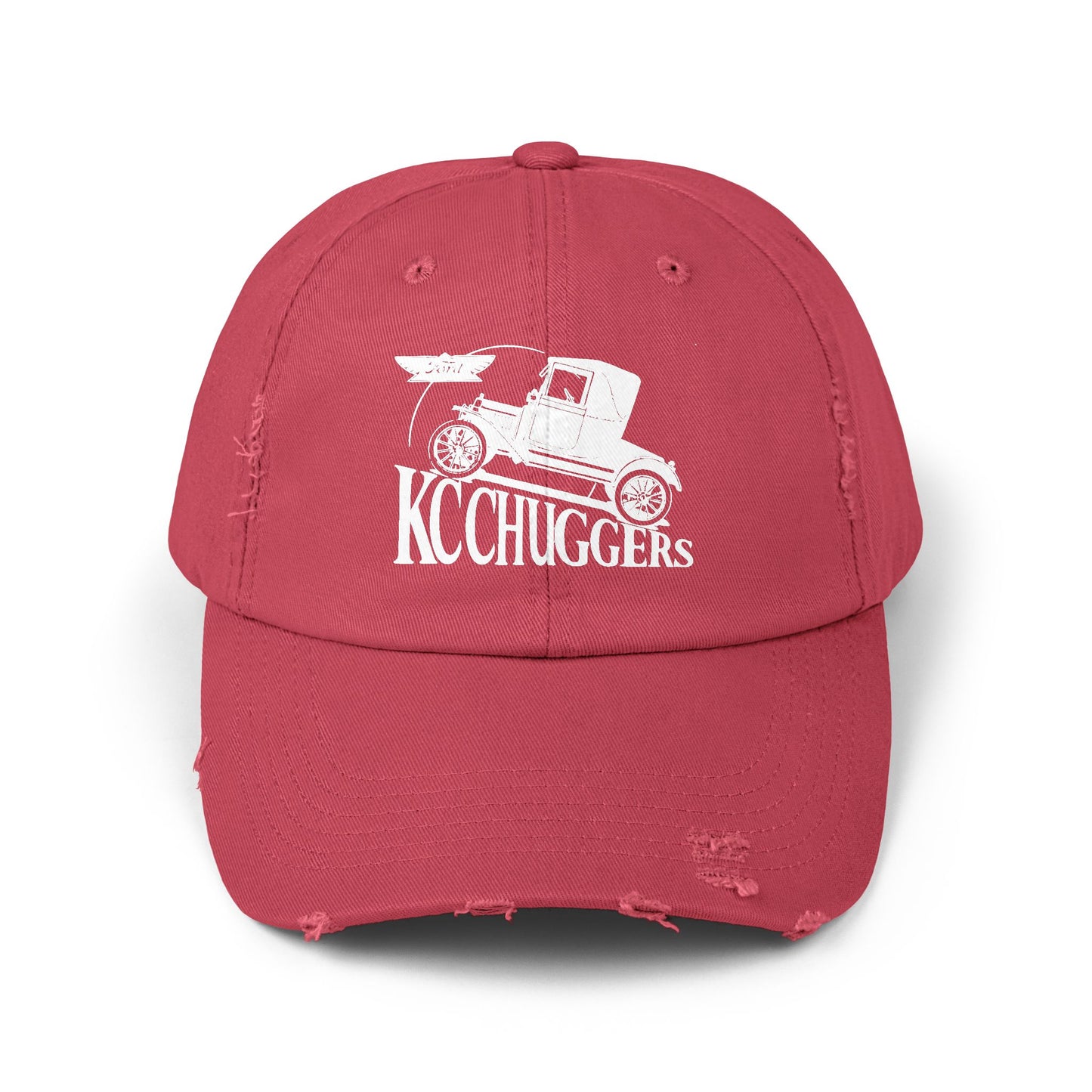 Distressed Logo Cap — KC Chuggers Vintage-Style Black Baseball Hat