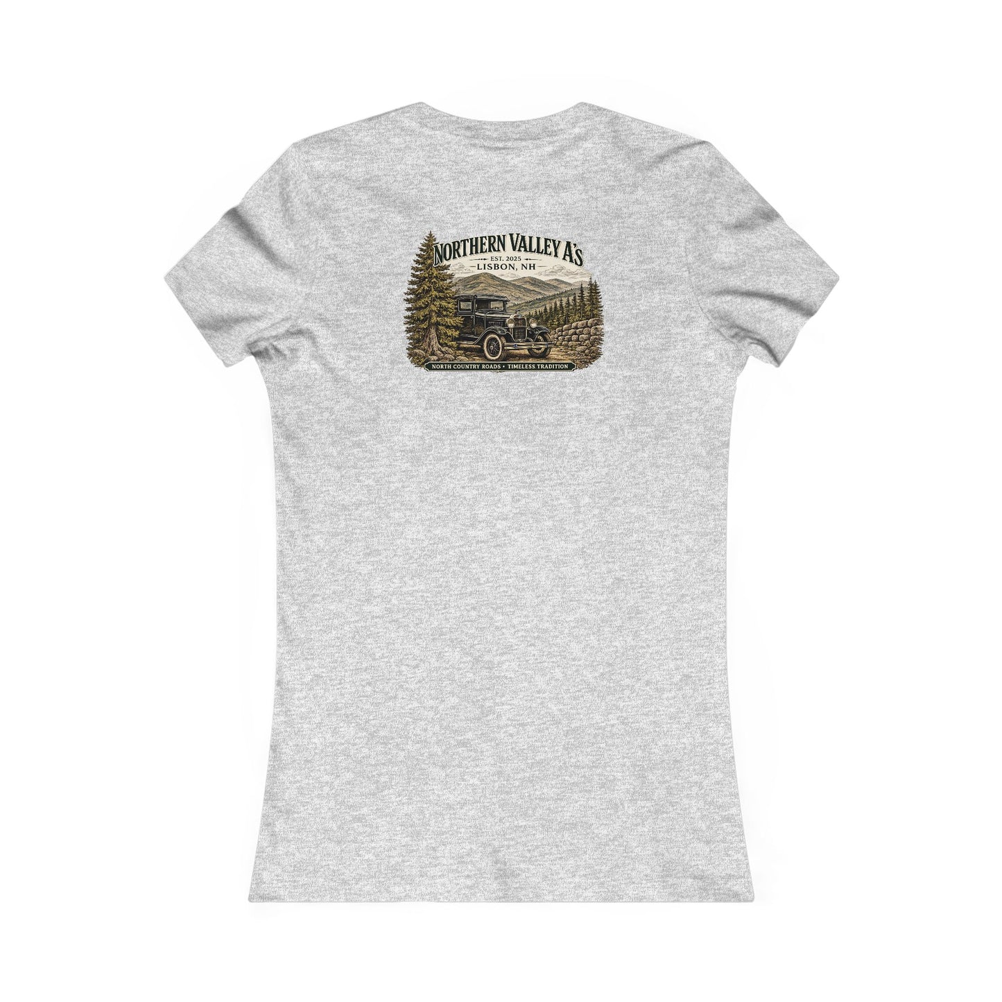 Northern Valley A's Lisbon, NH Women's Favorite Tee - Front and Back Logos