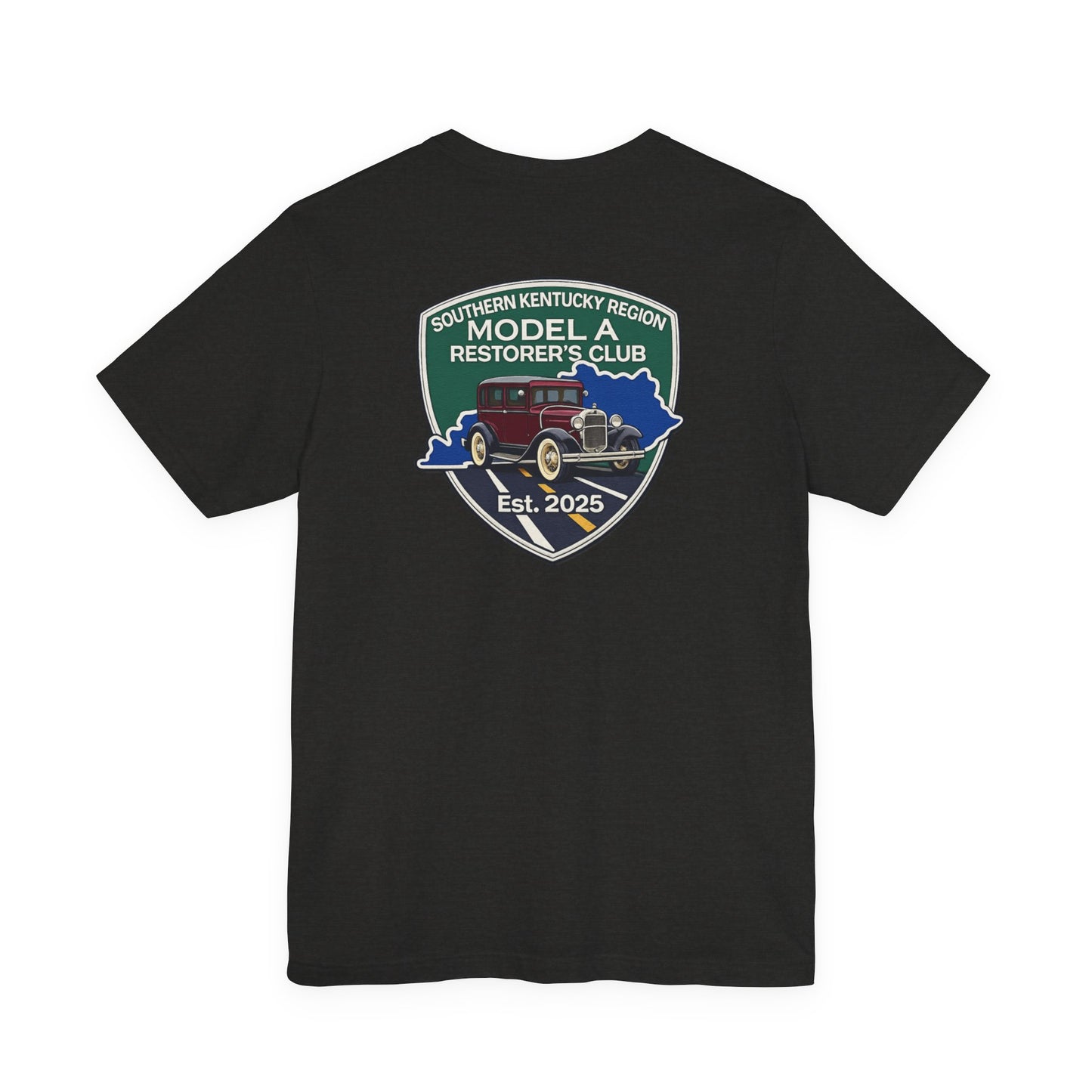 Southern Kentucky Region Model A Restorer's Club T‑Shirt — Front and Back Logos Unisex Jersey Short Sleeve Tee