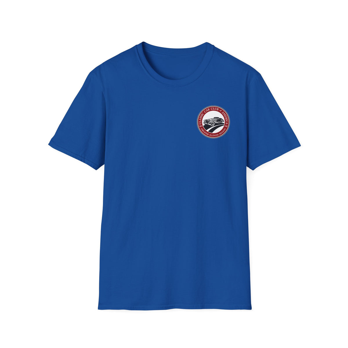 Classic Car Club of America Greater Illinois Region — Unisex Softstyle T-Shirt Front and Back Logos