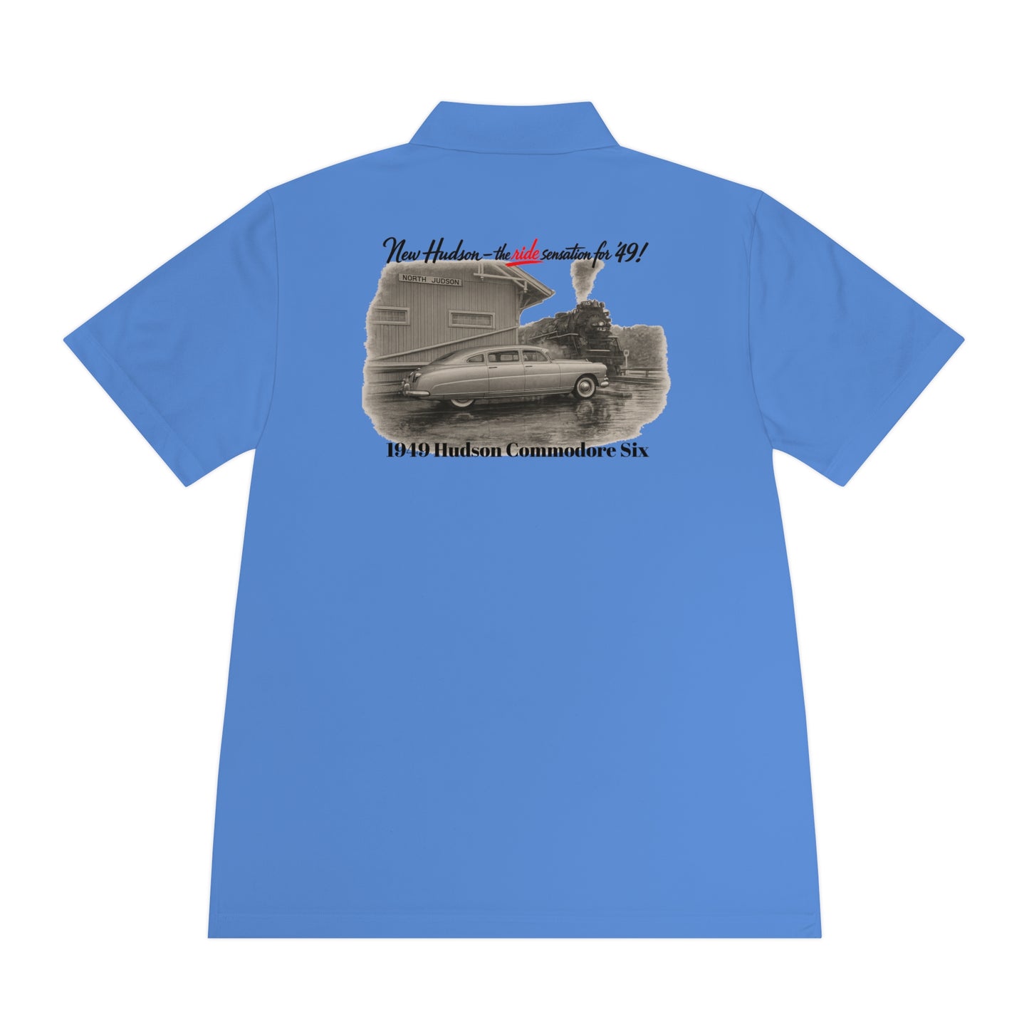 1949 Hudson Commodore Six Polo — Vintage Classic Car Golf Shirt (Rick C)
