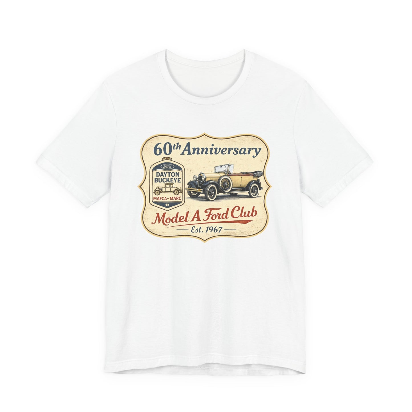 Dayton Buckeye Model A Ford Club 60th Anniversary T-Shirt (KS) - Vintage Car Tee