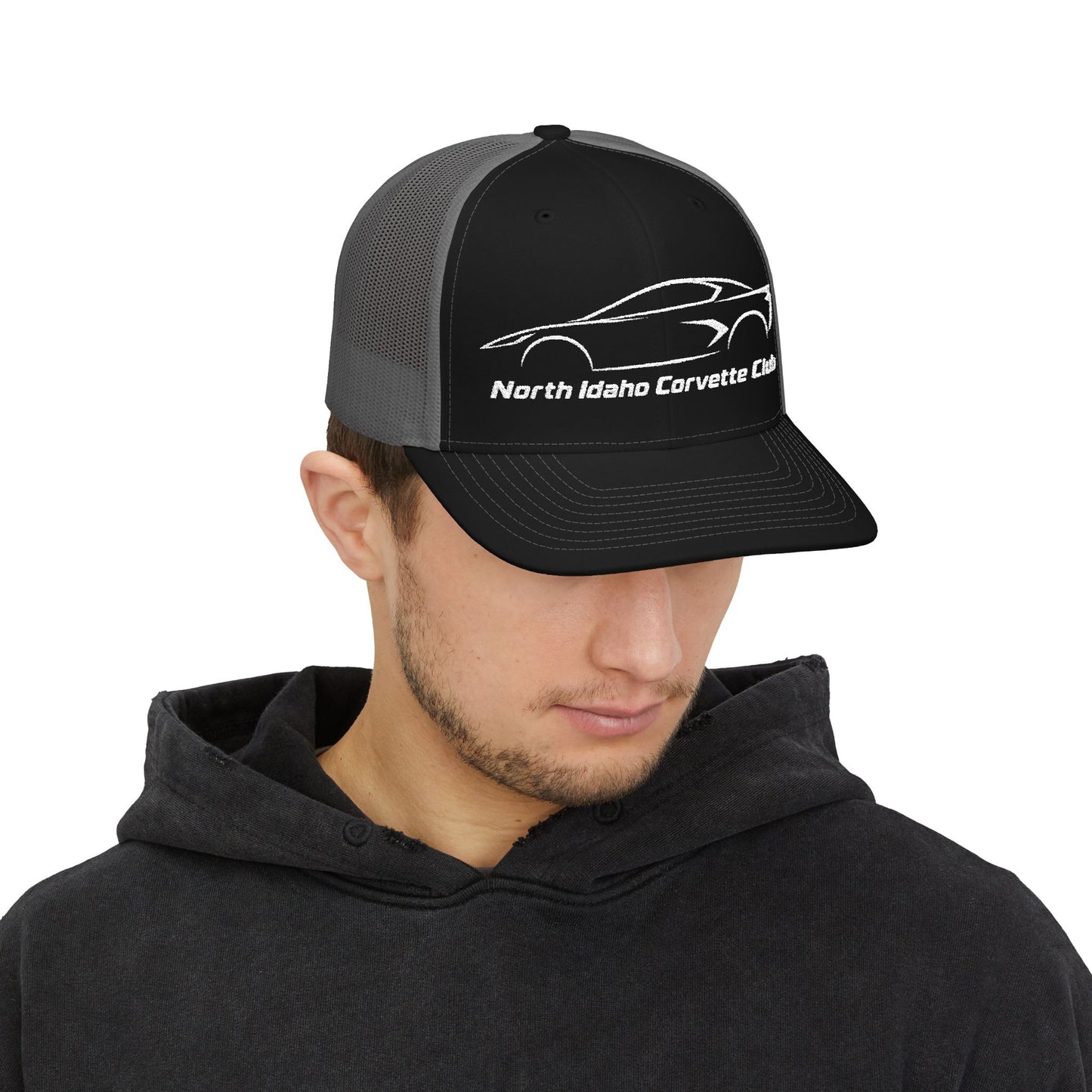 North Idaho Corvette Club Embroidered Snapback Trucker Cap - Richardson · 112