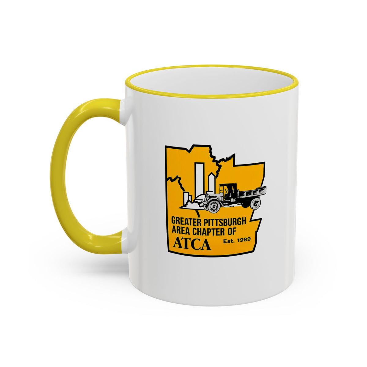 Greater Pittsburgh Area Chapter of ATCA Coffee Mug with Accent Rim & Handle