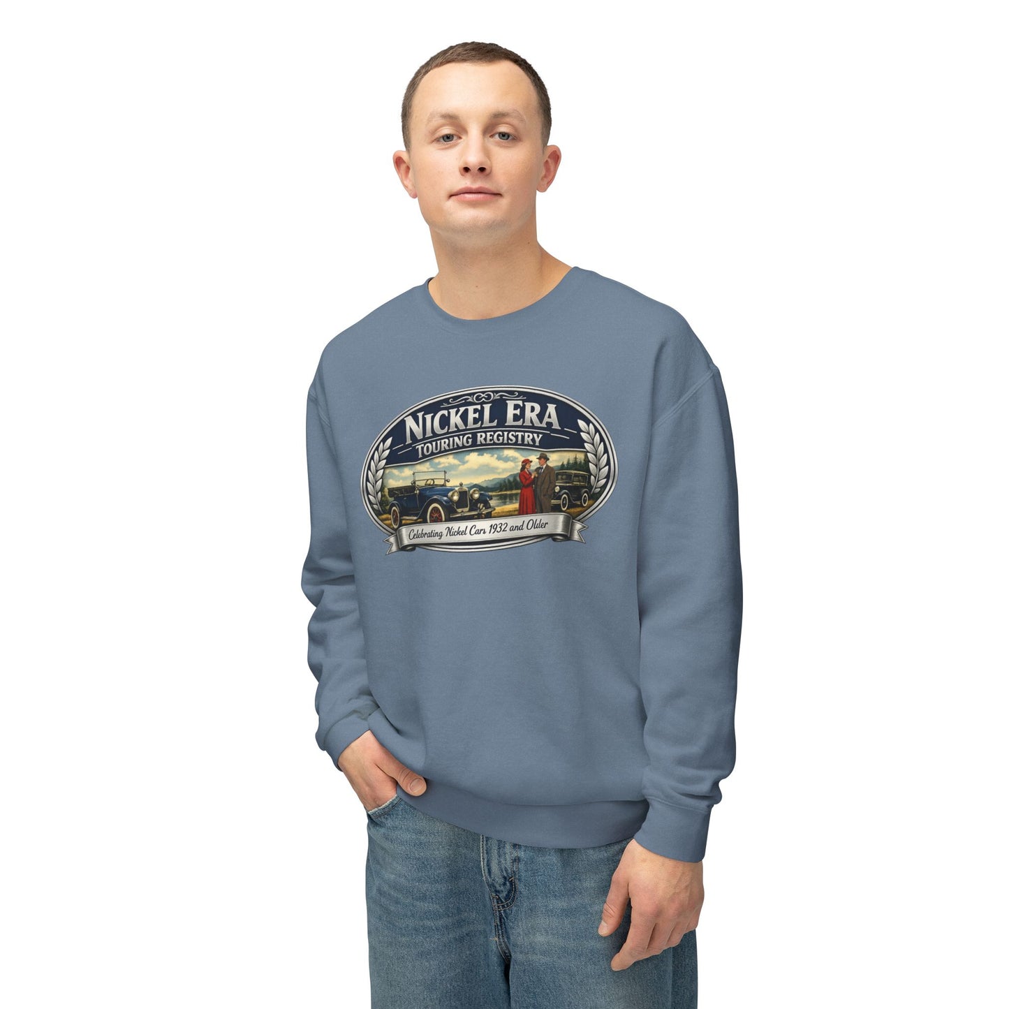 Nickel Era Touring Registry Retro Crewneck Lightweight Sweatshirt