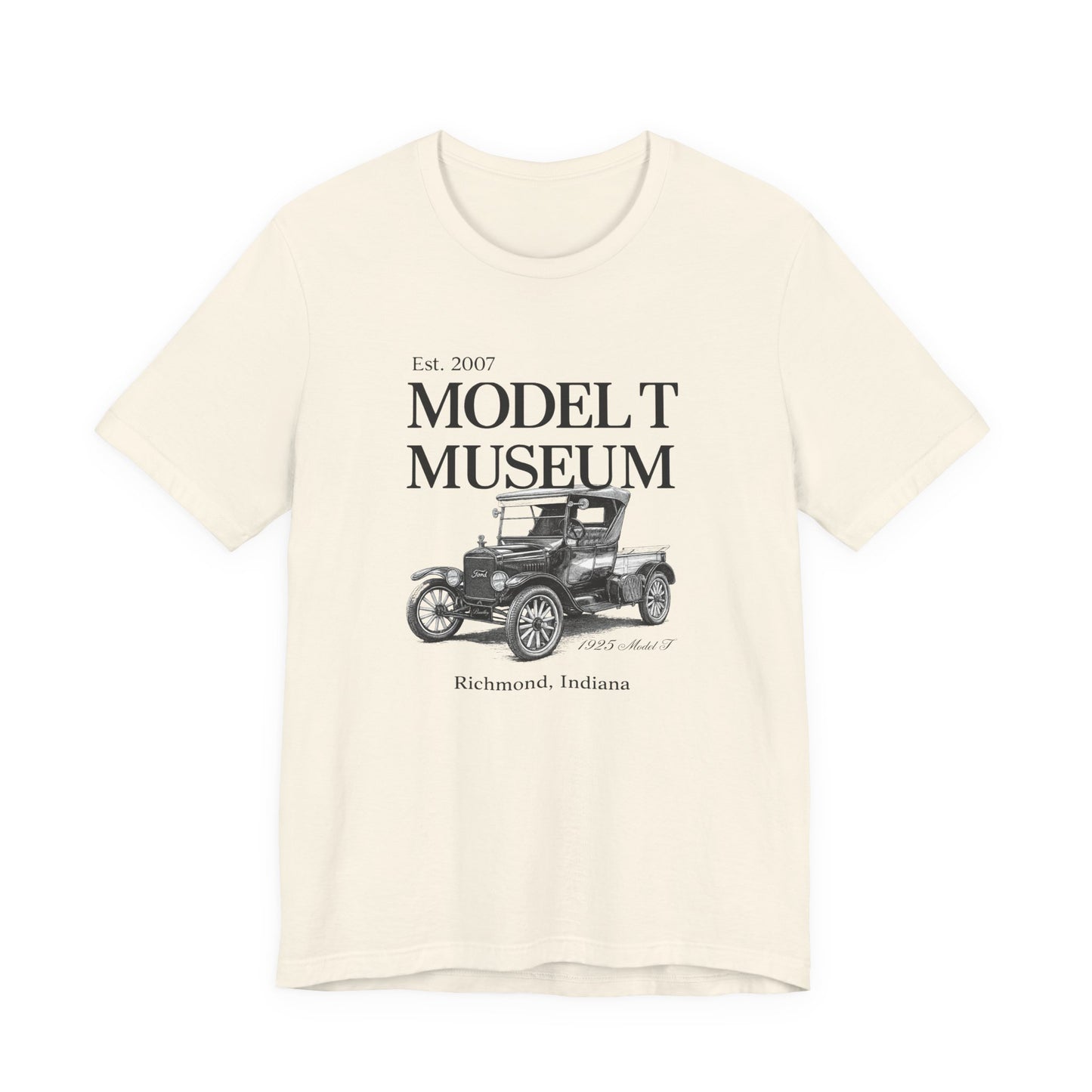1925 Model T Pickup "Bradley" Museum Tee — Vintage Ford Model T Illustration (Richmond, Indiana)