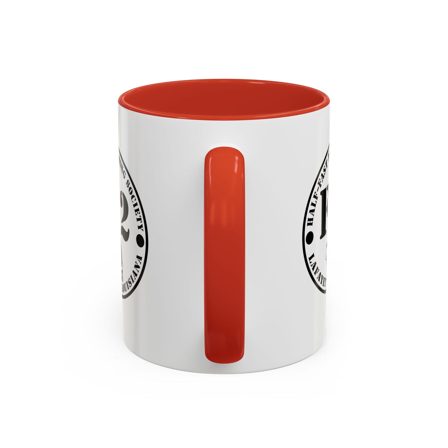 F/2 Half-Fast Motoring Society Accent Coffee Mug — Lafayette, Louisiana Emblem (11/15oz)