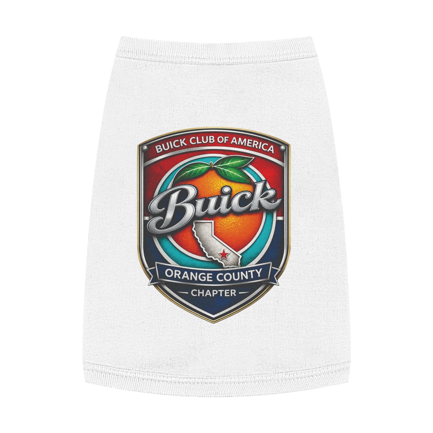 Buick Club of America Orange County Pet Tank Top — Logo Dog Shirt