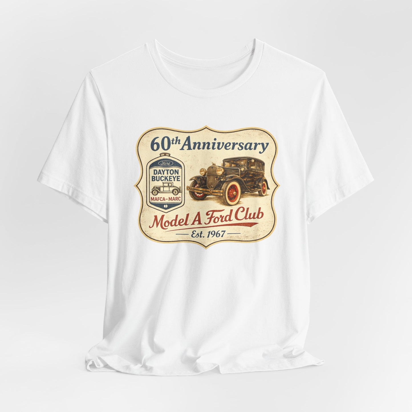 Dayton Buckeye Model A Ford Club 60th Anniversary Tee (CP) - Vintage Classic Car Shirt