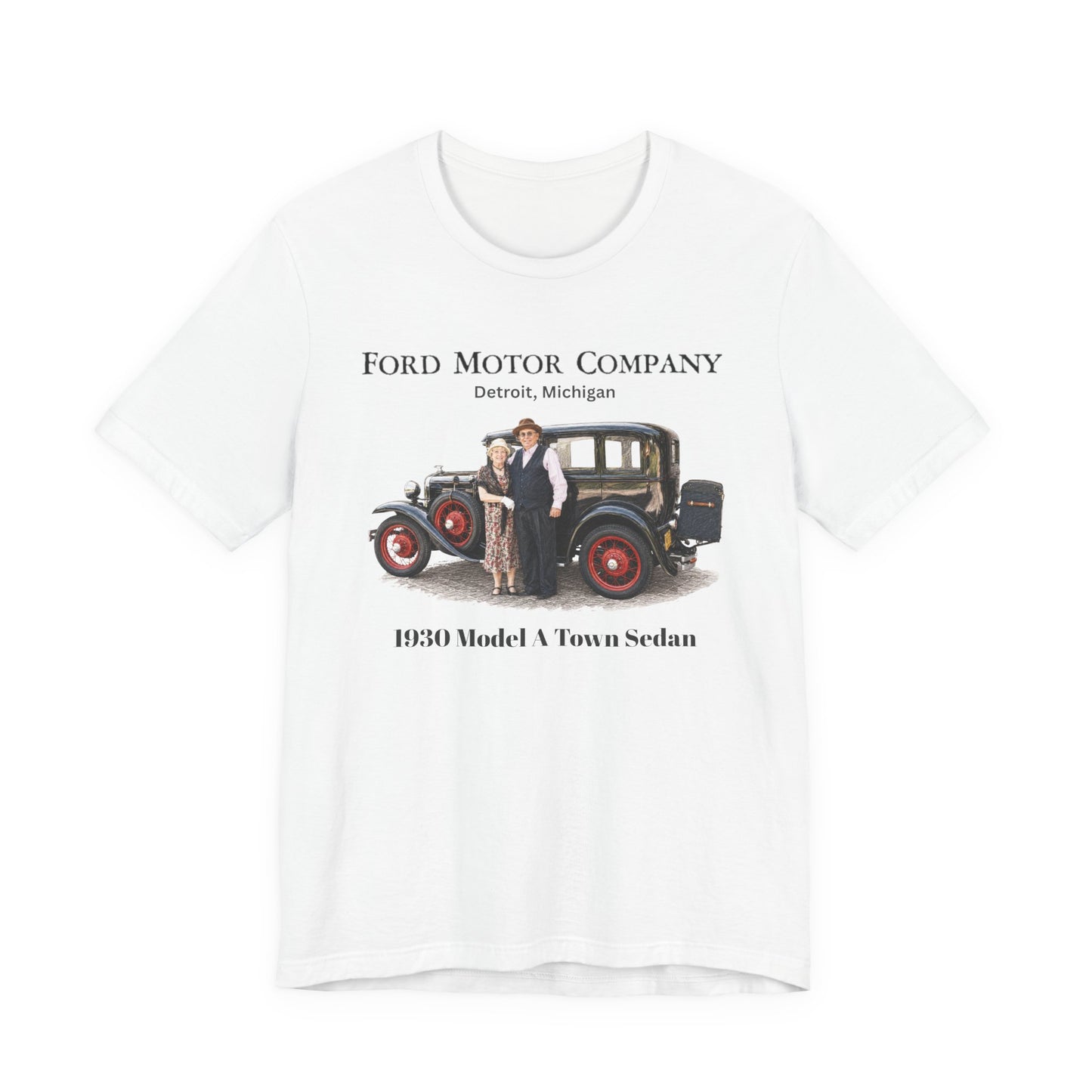 1930 Ford Model A Town Sedan Tee — Unisex Jersey Short Sleeve Tee
