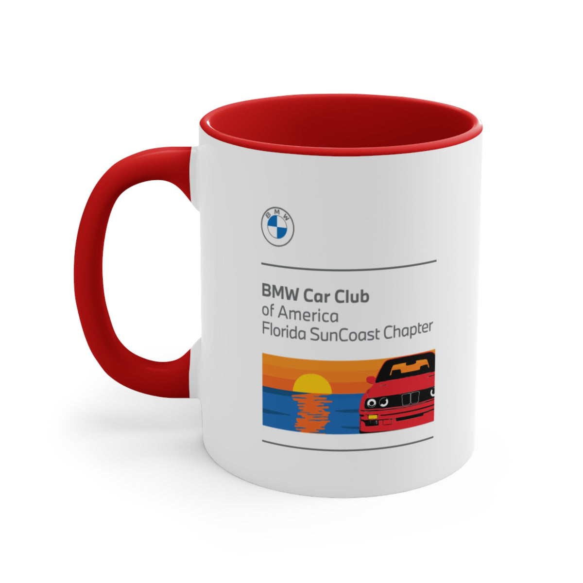 BMW Car Club of America Florida SunCoast Chapter Accent Mug