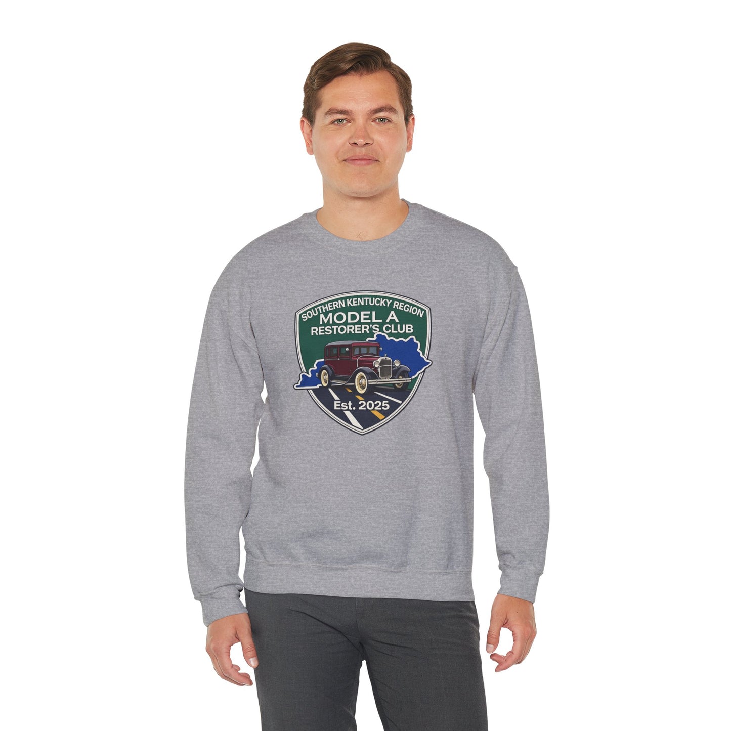 Southern Kentucky Region Model A Restorer's Club Crewneck Sweatshirt — Unisex Heavy Blend™ Gildan Crewneck Sweatshirt