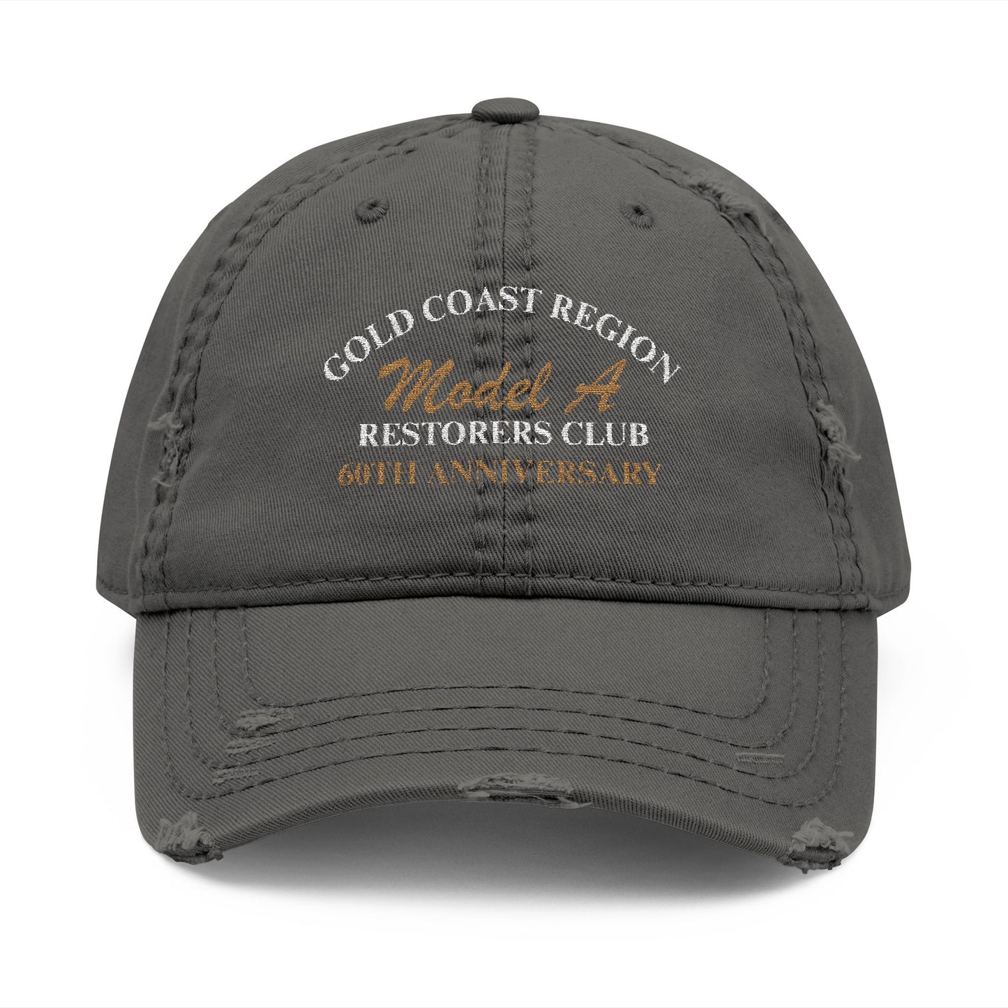 Gold Coast Region Model A Restorers Club 60th Anniversary — Distressed Embroidered Dad Hat