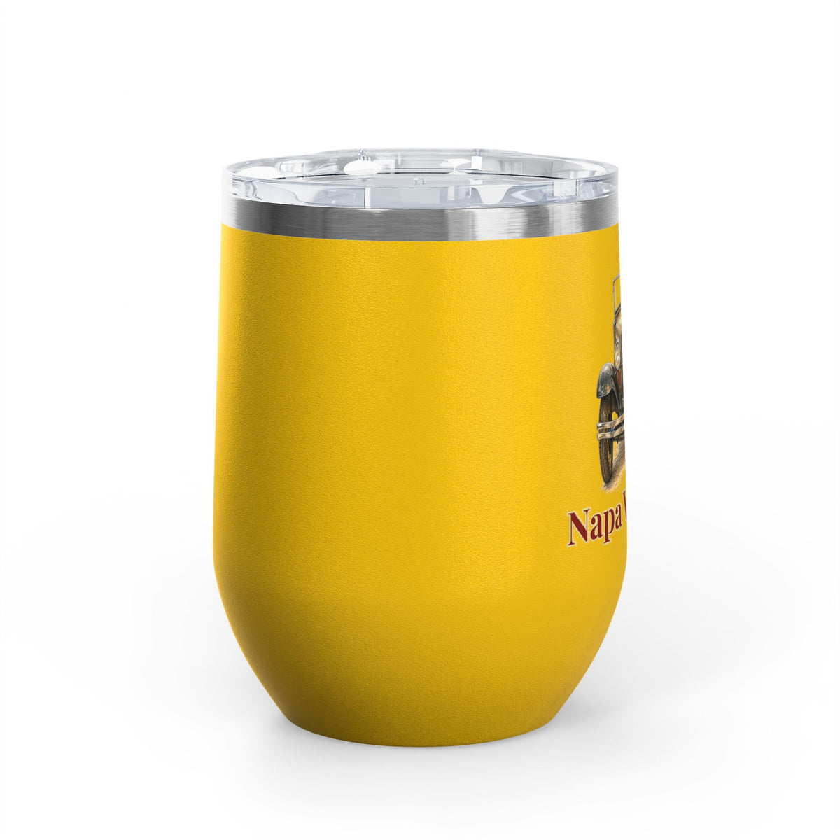 Napa Valley A's Vintage Car 12oz Wine Tumbler