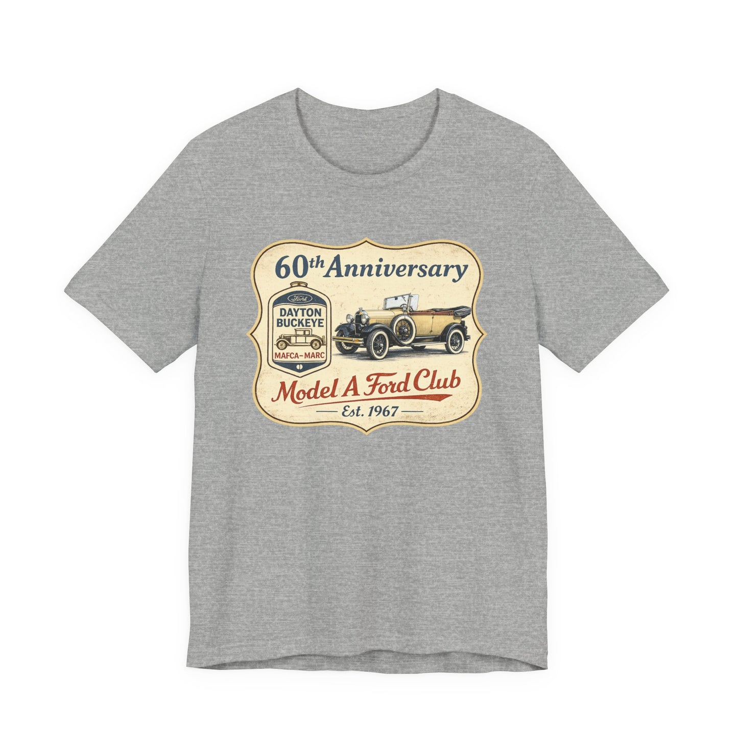 Dayton Buckeye Model A Ford Club 60th Anniversary T-Shirt (KS) - Vintage Car Tee