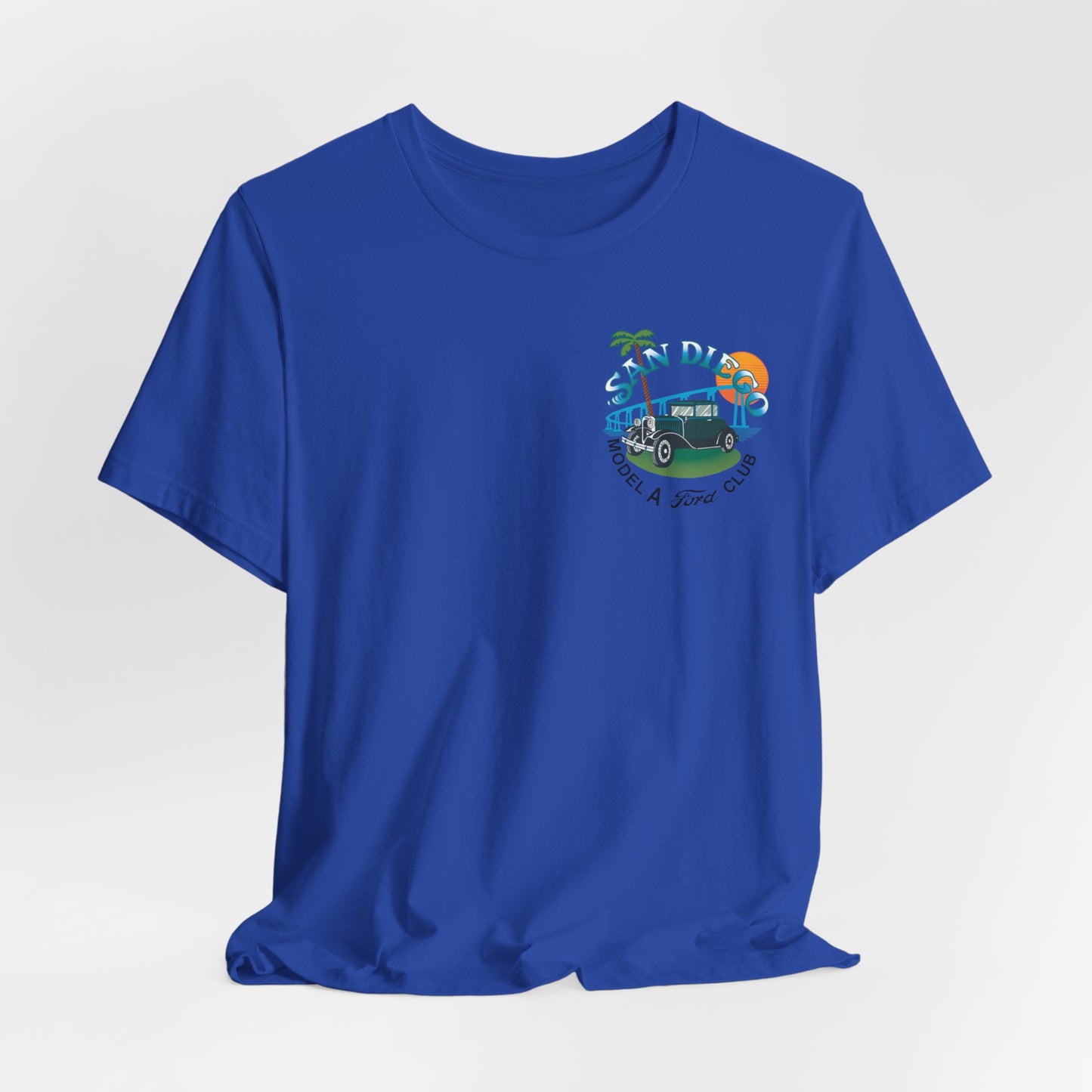 San Diego Model A Ford Club Tee — Vintage Car Sunset Shirt