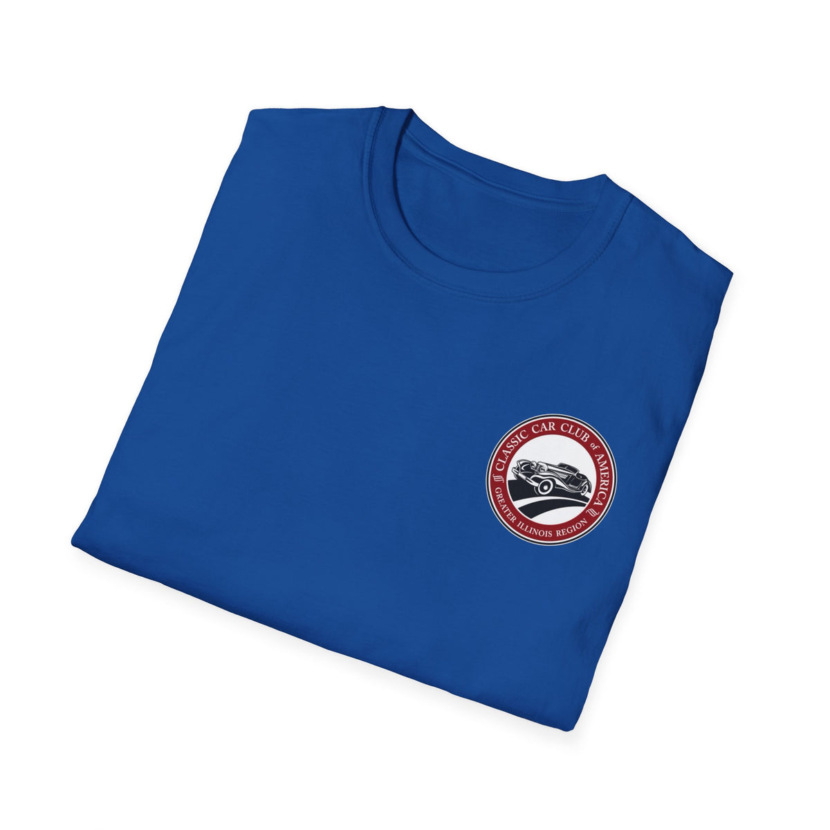 Classic Car Club of America Greater Illinois Region — Unisex Softstyle T-Shirt Front and Back Logos