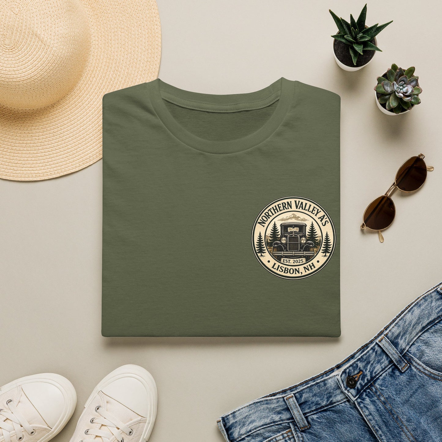 Northern Valley A's Lisbon, NH Vintage Patch T‑Shirt — Front and Back Logo Tee