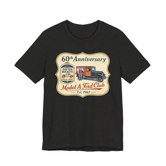 Dayton Buckeye Model A Ford Club 60th Anniversary Tee (Piney Wood Farm) - Unisex Soft Short Sleeve Tee