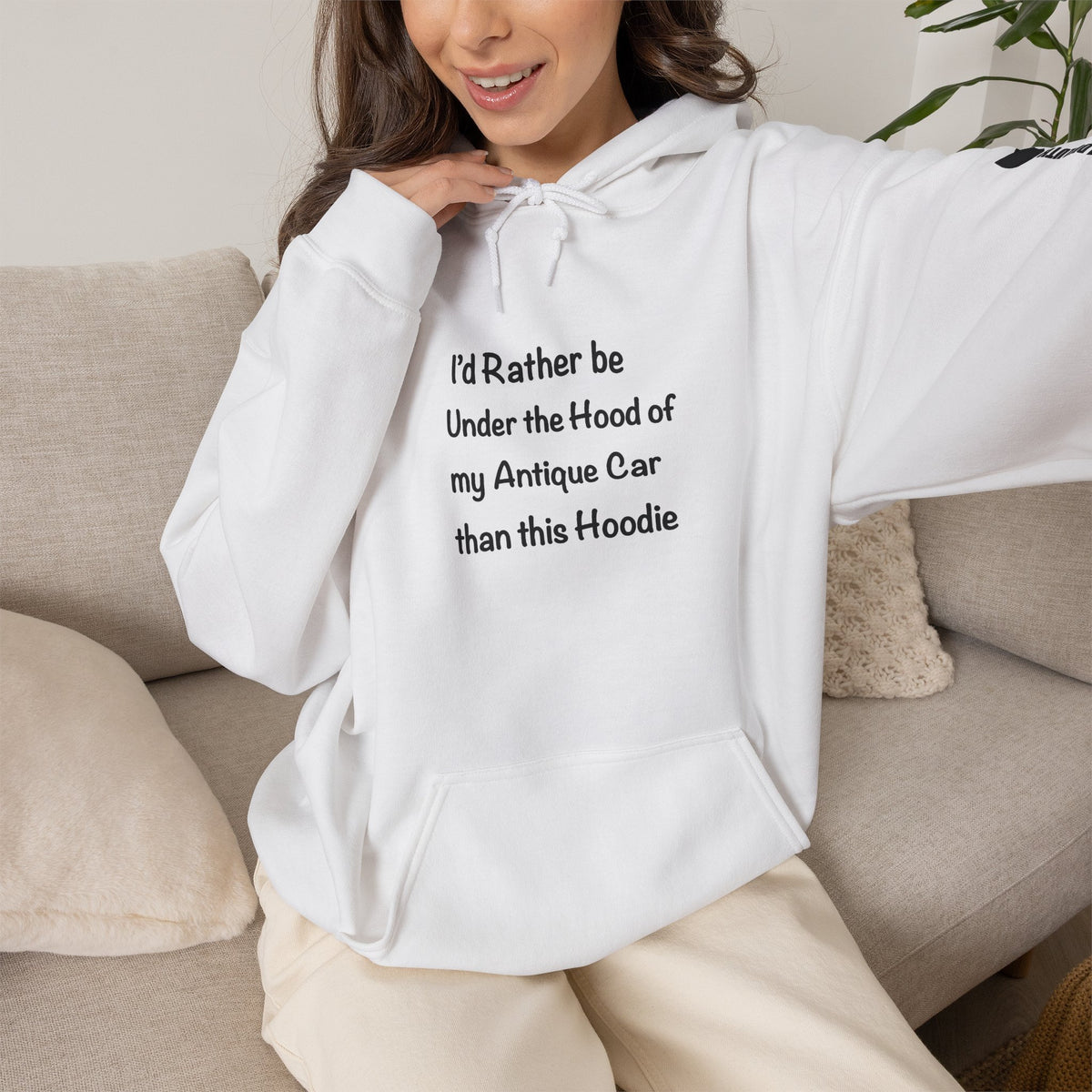 Arrowhead Chapter AACA Hoodie — "I'd Rather be Under the Hood" plus Sleeve and Back Images