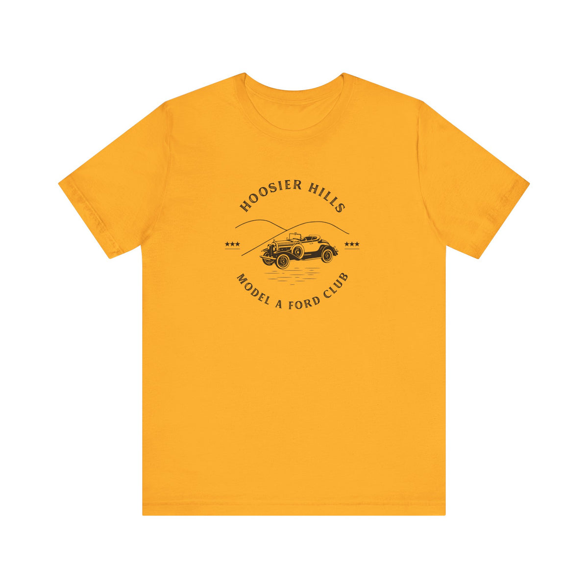 Hoosier Hills Model A Ford Club Unisex Jersey Short Sleeve Tee