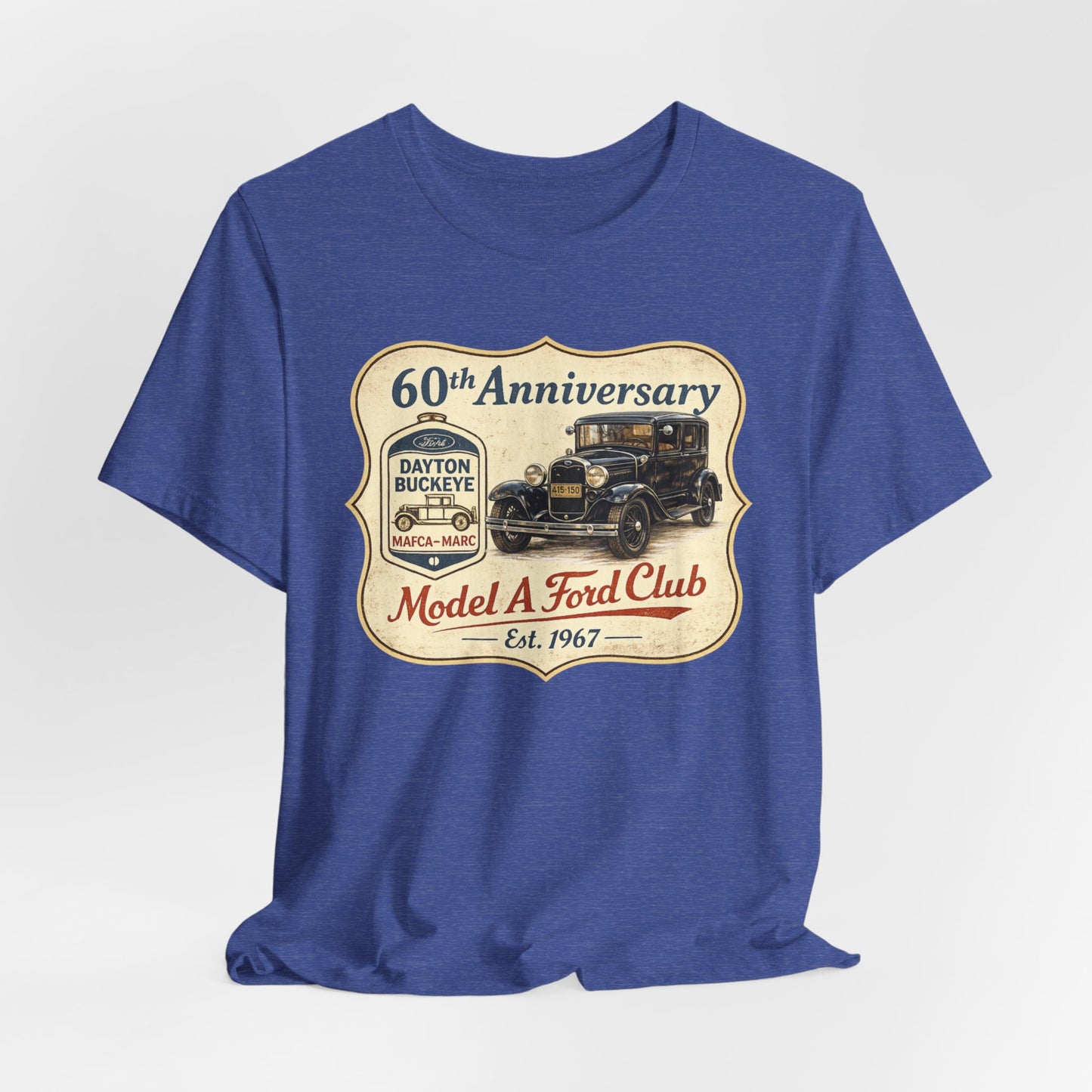 Dayton Buckeye Model A Ford Club 60th Anniversary Tee (JA) - Vintage Classic Car Shirt
