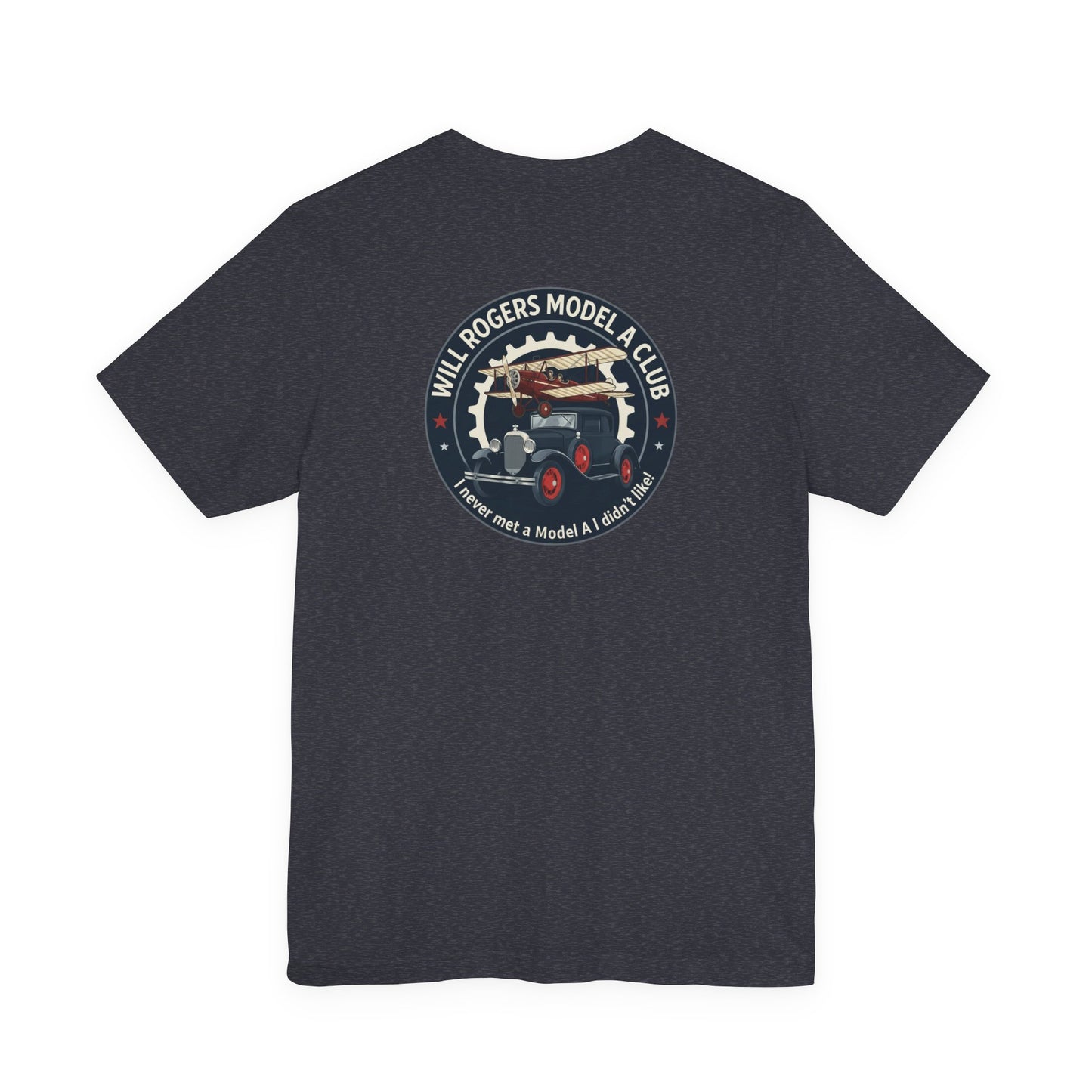 Will Rogers Model A Club – Vintage Car Graphic Tee (Front and Back Logos)