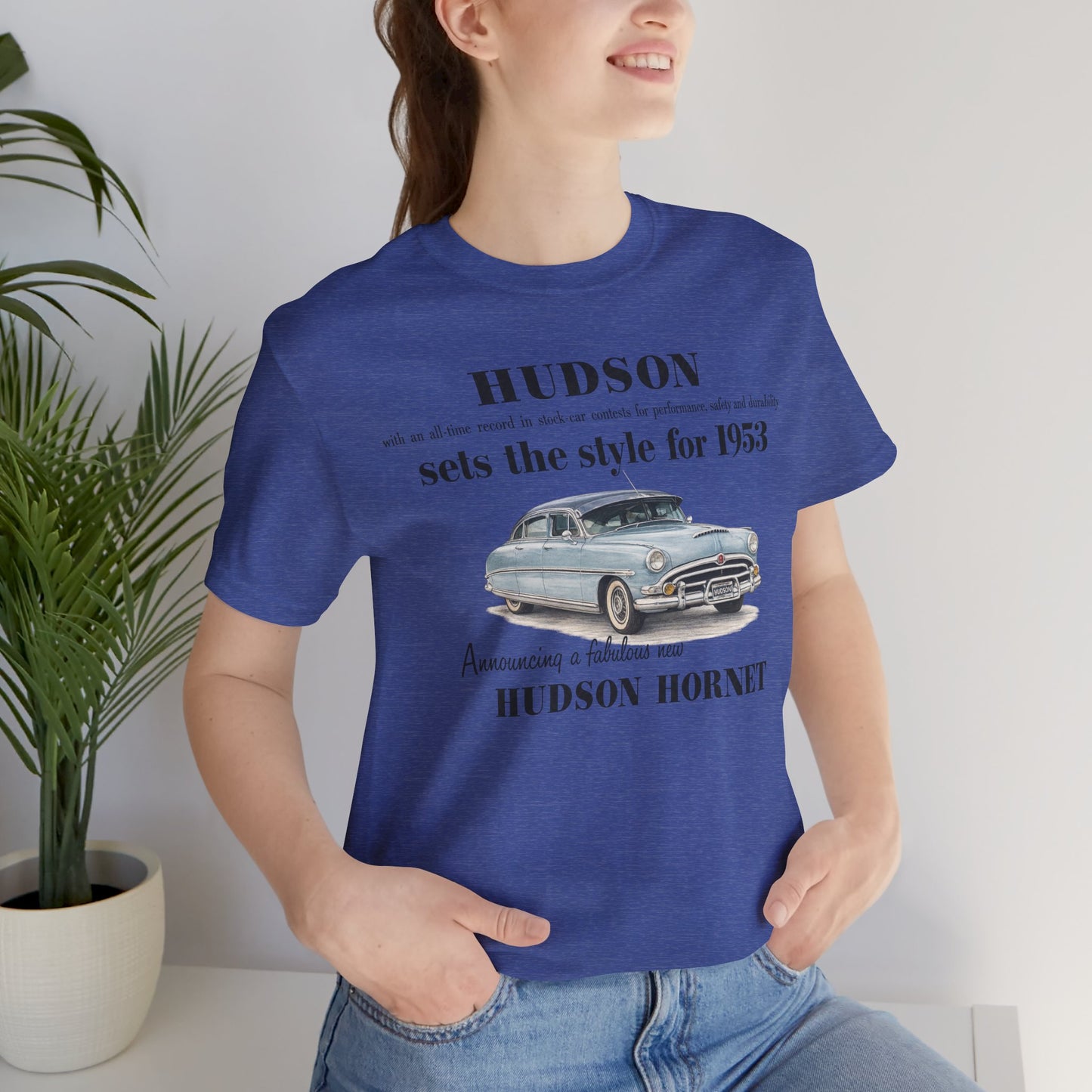 1953 Hudson Hornet Car Tee - Unisex Jersey Short Sleeve Tee