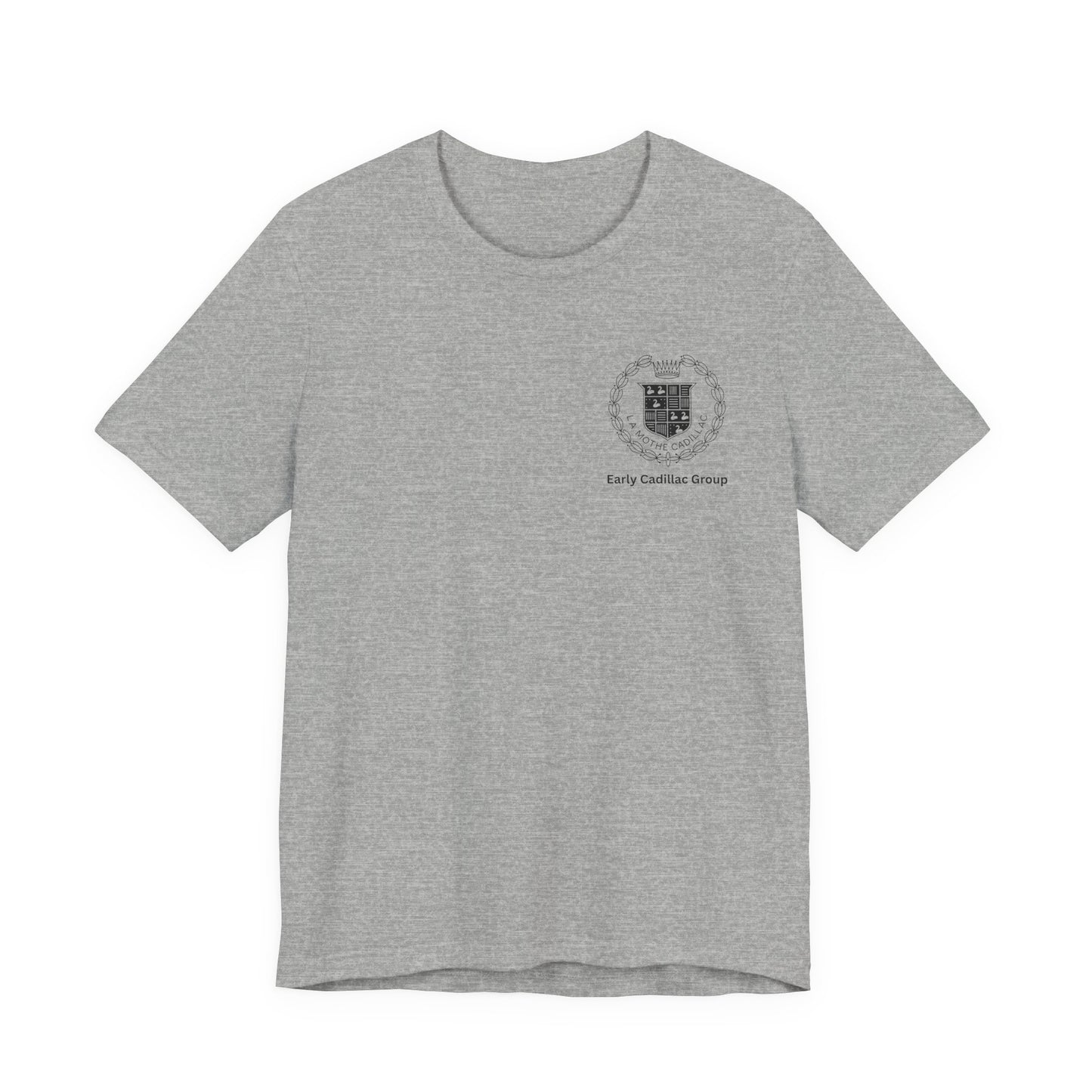 Early Cadillac Crest T-Shirt — Small Left-Chest Logo 1902-1905
