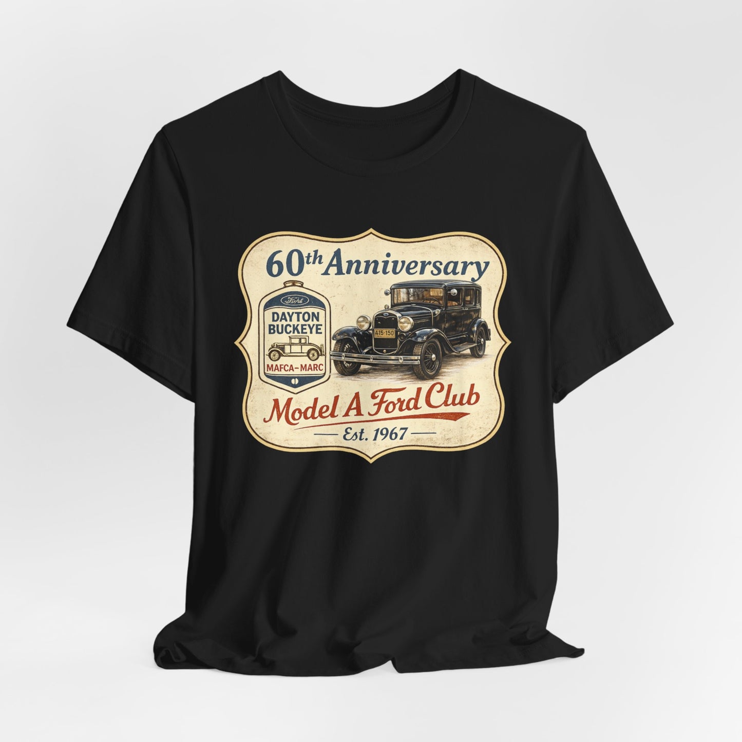 Dayton Buckeye Model A Ford Club 60th Anniversary Tee (JA) - Vintage Classic Car Shirt
