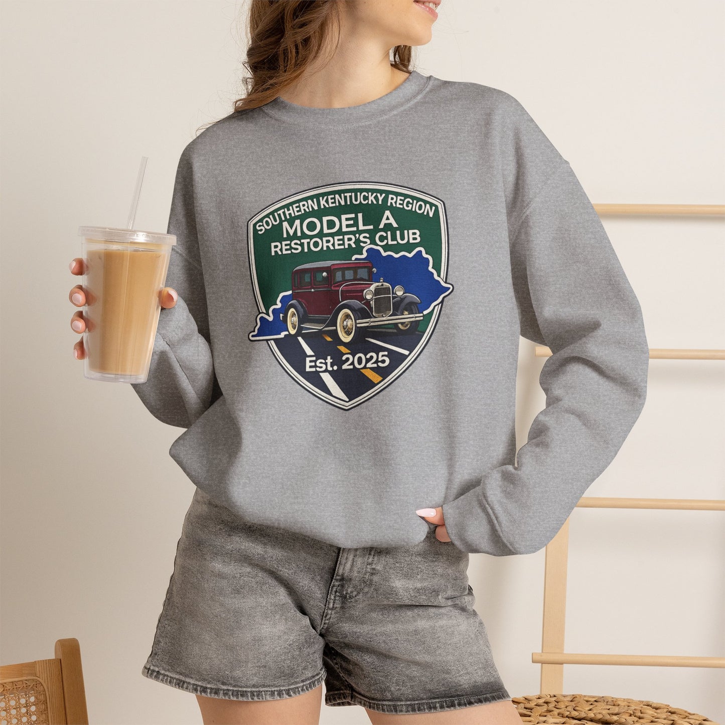 Southern Kentucky Region Model A Restorer's Club Crewneck Sweatshirt — Unisex Heavy Blend™ Gildan Crewneck Sweatshirt
