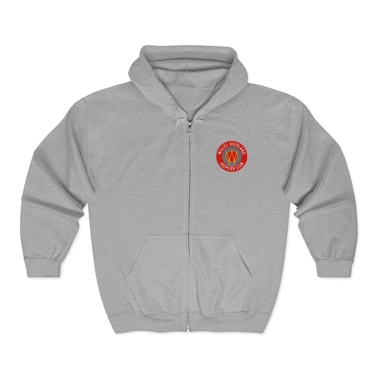 Vintage Willys Overland Jeepster Club Zip Hoodie