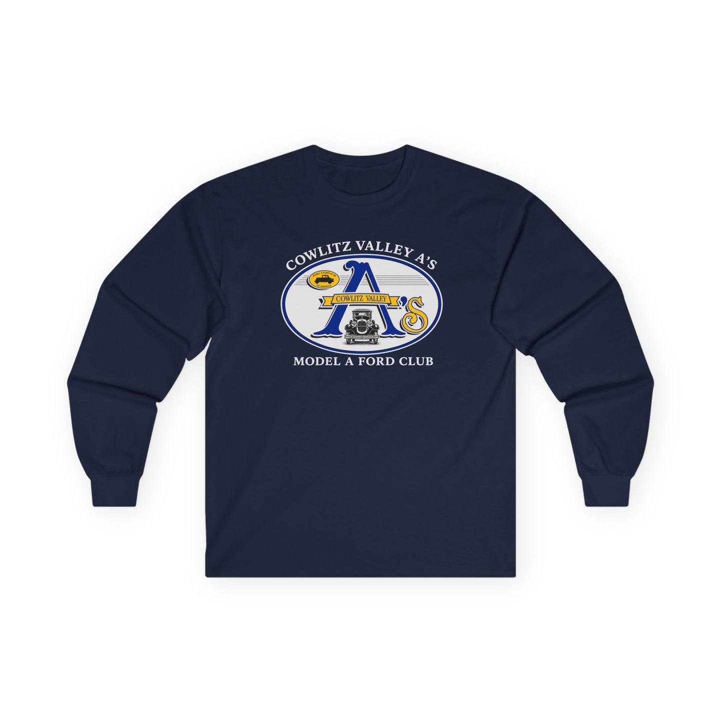 Cowlitz Valley A's Model A Ford Club Long Sleeve Tee