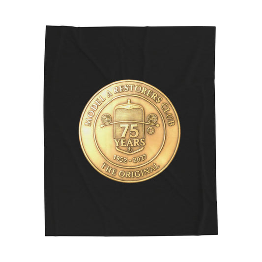 75 Years Model A Restorer's Club Commemorative Throw — Velveteen Plush Blanket