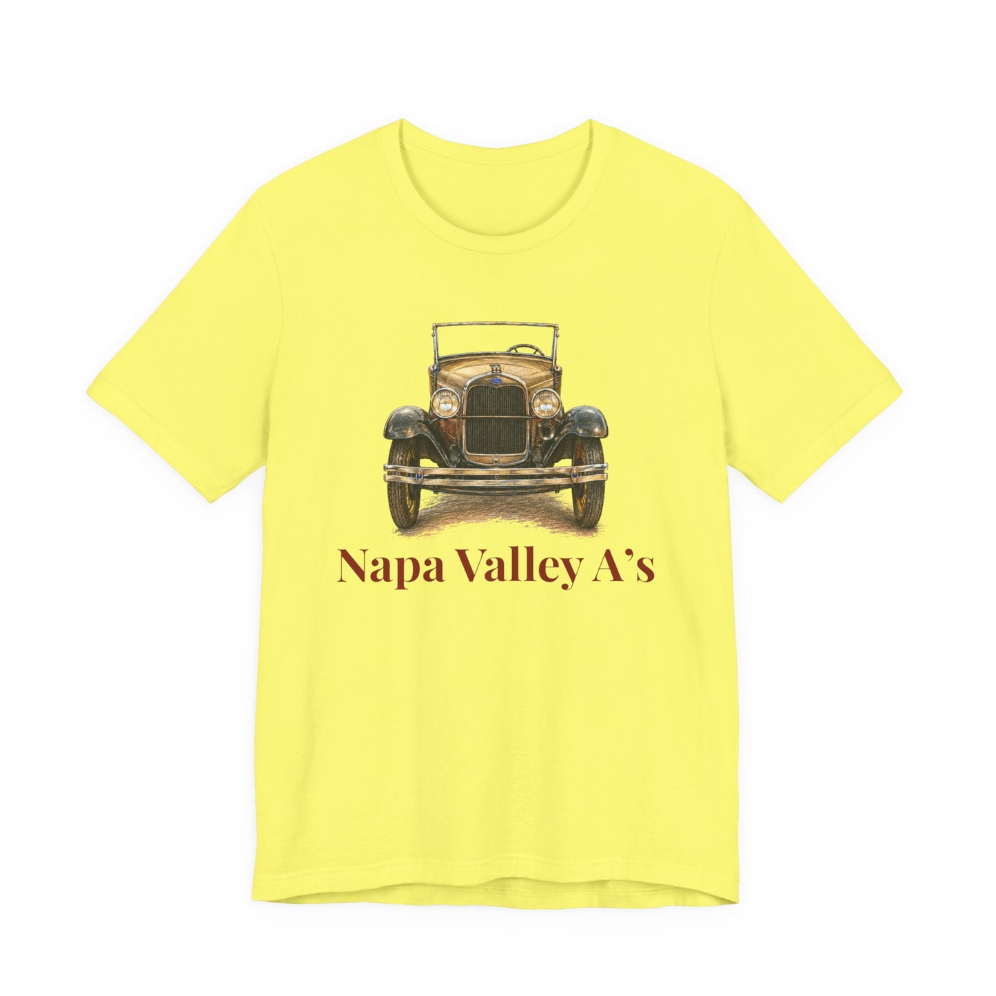 Napa Valley A’s Vintage Car Tee - Large Front Logo