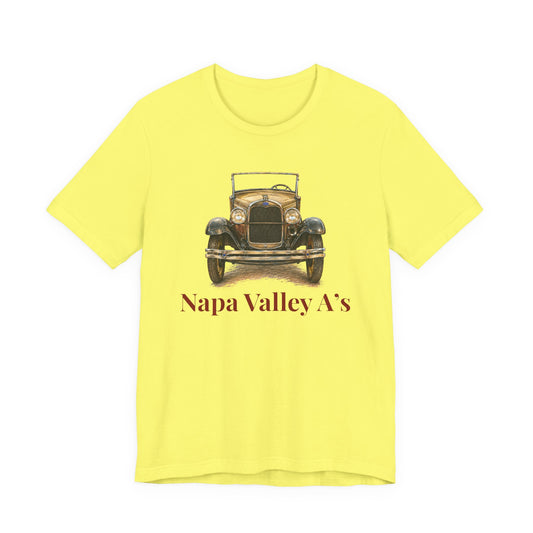 Napa Valley A’s Vintage Car Tee - Large Front Logo