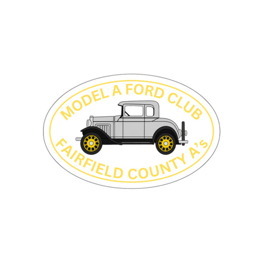 Fairfield County A's Model A Ford Club Die-Cut Sticker — Fairfield County A’s Vintage Car Decal