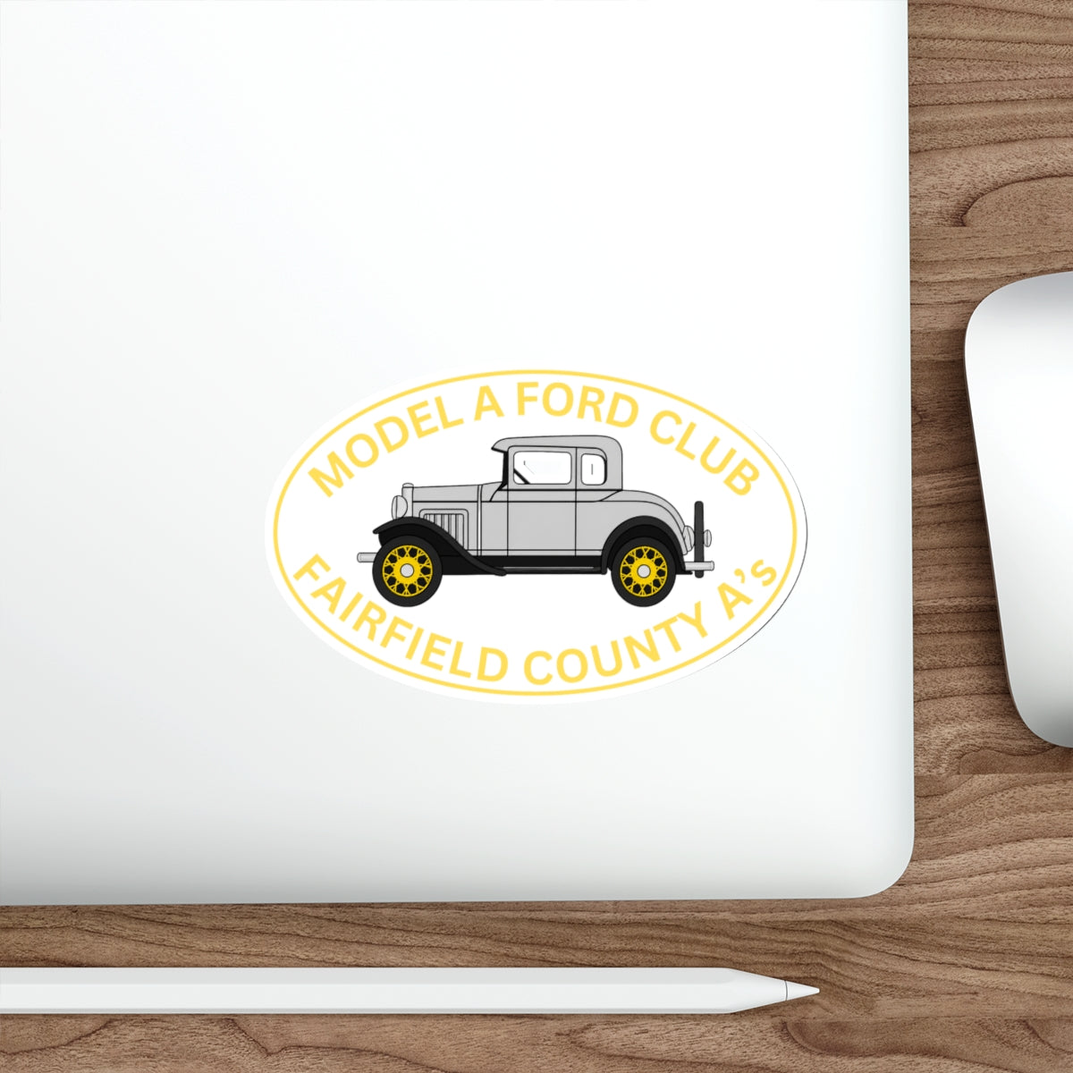 Fairfield County A's Model A Ford Club Die-Cut Sticker — Fairfield County A’s Vintage Car Decal