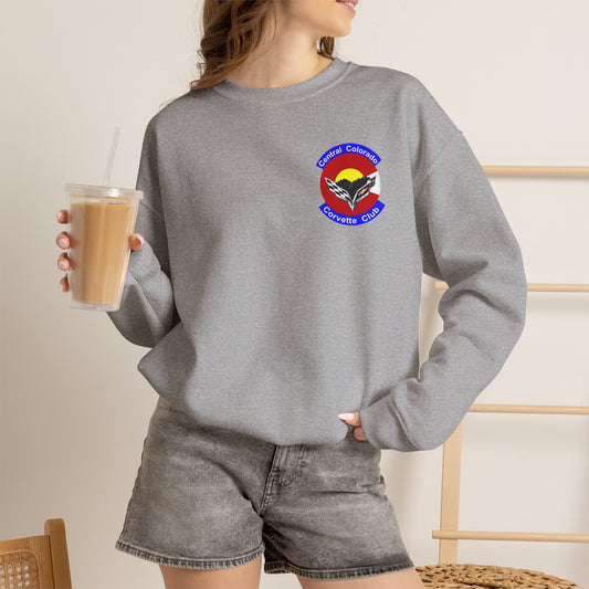 Central Colorado Corvette Club Screen Printed Unisex Heavy Blend™ Crewneck Sweatshirt - Front and Back Logos