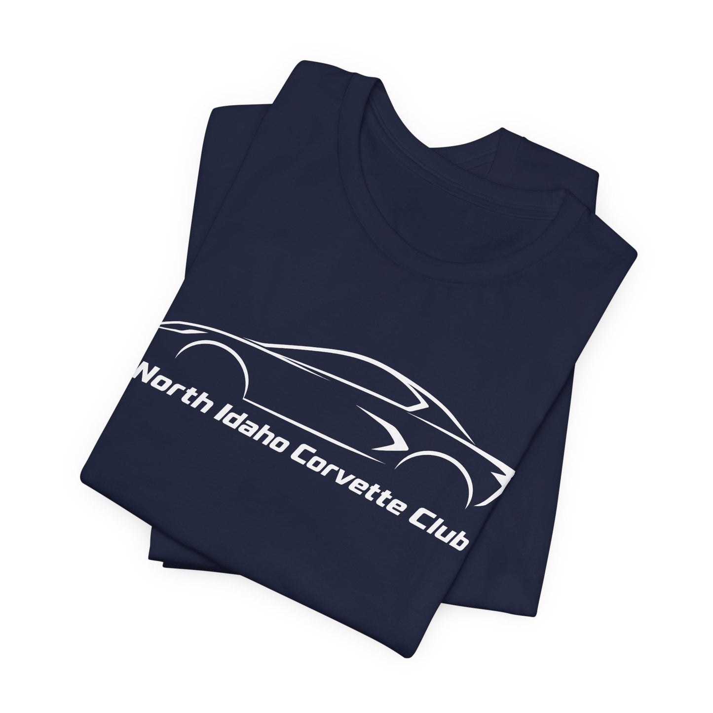 North Idaho Corvette Club T-Shirt — Minimal Car Outline Tee