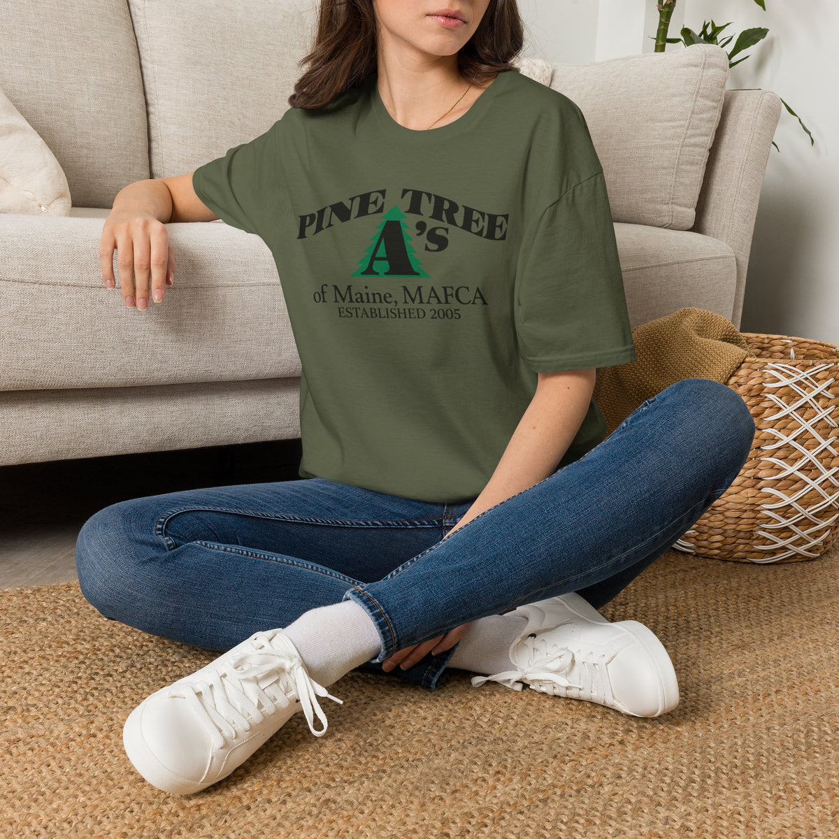 Pine Tree A's of Maine, MAFCA T-Shirt — Unisex Softstyle T-Shirt